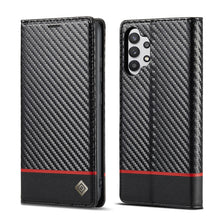 Load image into Gallery viewer, LC.IMEEKE Carbon Fiber PU + TPU Horizontal Flip Leather Case with Holder &amp; Card Slot &amp; Wallet, For Samsung Galaxy A12 5G, For Samsung Galaxy A22 4G, For Samsung Galaxy A22 5G, For Samsung Galaxy A32 4G, For Samsung Galaxy A51 4G / M40s                 ...