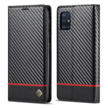 Load image into Gallery viewer, LC.IMEEKE Carbon Fiber PU + TPU Horizontal Flip Leather Case with Holder &amp; Card Slot &amp; Wallet, For Samsung Galaxy A12 5G, For Samsung Galaxy A22 4G, For Samsung Galaxy A22 5G, For Samsung Galaxy A32 4G, For Samsung Galaxy A51 4G / M40s                 ...