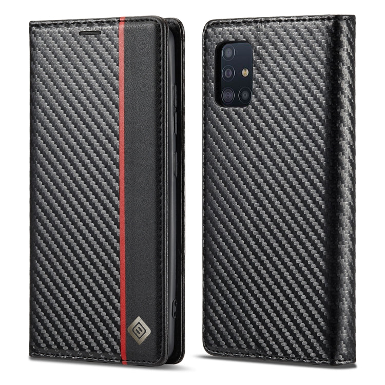 LC.IMEEKE Carbon Fiber PU + TPU Horizontal Flip Leather Case with Holder & Card Slot & Wallet, For Samsung Galaxy A12 5G, For Samsung Galaxy A22 4G, For Samsung Galaxy A22 5G, For Samsung Galaxy A32 4G, For Samsung Galaxy A51 4G / M40s                 ...
