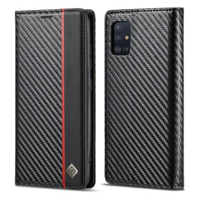 Load image into Gallery viewer, LC.IMEEKE Carbon Fiber PU + TPU Horizontal Flip Leather Case with Holder &amp; Card Slot &amp; Wallet, For Samsung Galaxy A12 5G, For Samsung Galaxy A22 4G, For Samsung Galaxy A22 5G, For Samsung Galaxy A32 4G, For Samsung Galaxy A51 4G / M40s                 ...