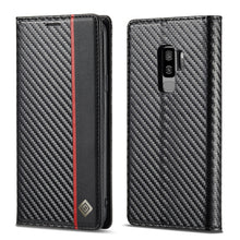 Load image into Gallery viewer, LC.IMEEKE Carbon Fiber PU + TPU Horizontal Flip Leather Case with Holder &amp; Card Slot &amp; Wallet, For Samsung Galaxy A12 5G, For Samsung Galaxy A22 4G, For Samsung Galaxy A22 5G, For Samsung Galaxy A32 4G, For Samsung Galaxy A51 4G / M40s                 ...