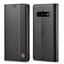 Load image into Gallery viewer, LC.IMEEKE Carbon Fiber PU + TPU Horizontal Flip Leather Case with Holder &amp; Card Slot &amp; Wallet, For Samsung Galaxy A12 5G, For Samsung Galaxy A22 4G, For Samsung Galaxy A22 5G, For Samsung Galaxy A32 4G, For Samsung Galaxy A51 4G / M40s                 ...
