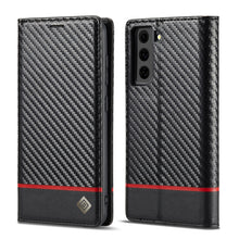 Load image into Gallery viewer, LC.IMEEKE Carbon Fiber PU + TPU Horizontal Flip Leather Case with Holder &amp; Card Slot &amp; Wallet, For Samsung Galaxy A12 5G, For Samsung Galaxy A22 4G, For Samsung Galaxy A22 5G, For Samsung Galaxy A32 4G, For Samsung Galaxy A51 4G / M40s                 ...