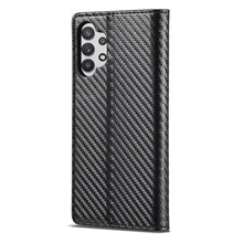 Load image into Gallery viewer, LC.IMEEKE Carbon Fiber PU + TPU Horizontal Flip Leather Case with Holder &amp; Card Slot &amp; Wallet For Samsung Galaxy A32 5G(Vertical Black)