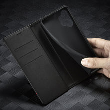 Load image into Gallery viewer, LC.IMEEKE Carbon Fiber PU + TPU Horizontal Flip Leather Case with Holder &amp; Card Slot &amp; Wallet For Samsung Galaxy A32 5G(Vertical Black)