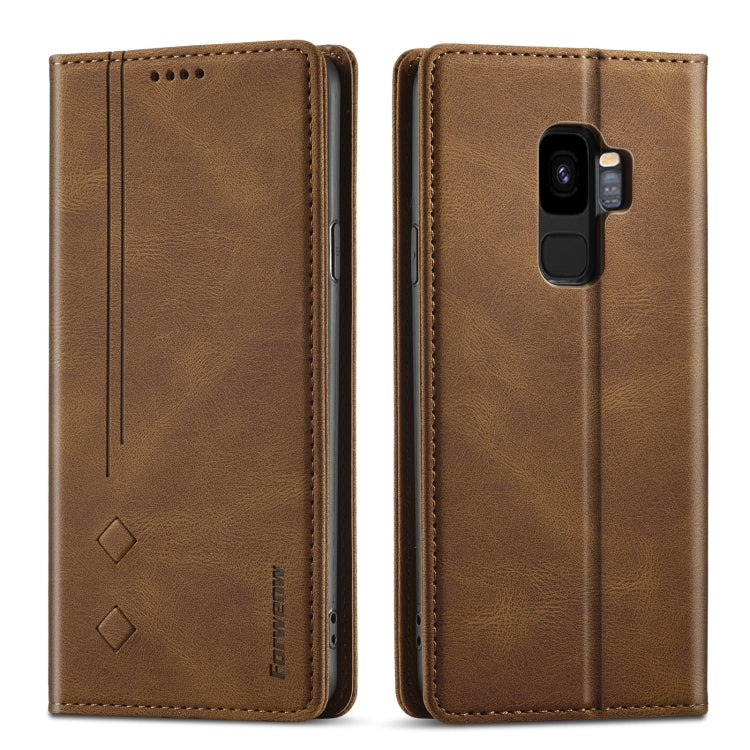 Forwenw F2 Series Magnetic Horizontal Flip Leather Case with Holder & Card Slots & Wallet, For Samsung Galaxy A52 5G, For Samsung Galaxy Note20 Ultra, For Samsung Galaxy S8, For Samsung Galaxy S8+, For Samsung Galaxy S9, For Samsung Galaxy S9+