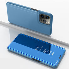 Load image into Gallery viewer, Plated Mirror Horizontal Flip Leather Case with Holder, For iPhone 13, For iPhone 13 Pro, For iPhone 13 Pro Max, For OnePlus Nord 2 5G, For OnePlus N200 5G