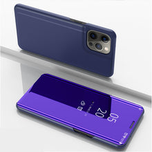 Load image into Gallery viewer, Plated Mirror Horizontal Flip Leather Case with Holder, For iPhone 13, For iPhone 13 Pro, For iPhone 13 Pro Max, For OnePlus Nord 2 5G, For OnePlus N200 5G