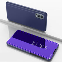 Load image into Gallery viewer, Plated Mirror Horizontal Flip Leather Case with Holder, For iPhone 13, For iPhone 13 Pro, For iPhone 13 Pro Max, For OnePlus Nord 2 5G, For OnePlus N200 5G