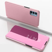 Load image into Gallery viewer, Plated Mirror Horizontal Flip Leather Case with Holder, For iPhone 13, For iPhone 13 Pro, For iPhone 13 Pro Max, For OnePlus Nord 2 5G, For OnePlus N200 5G