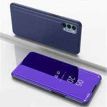 Load image into Gallery viewer, Plated Mirror Horizontal Flip Leather Case with Holder, For iPhone 13, For iPhone 13 Pro, For iPhone 13 Pro Max, For OnePlus Nord 2 5G, For OnePlus N200 5G