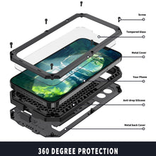 Load image into Gallery viewer, R-JUST Sliding Camera Shockproof Waterproof Dust-proof Metal + Silicone Protective Case with Holder, For iPhone 13 mini, For iPhone 13, For iPhone 13 Pro, For iPhone 13 Pro Max
