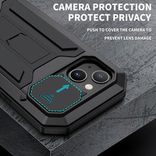 Load image into Gallery viewer, R-JUST Sliding Camera Shockproof Waterproof Dust-proof Metal + Silicone Protective Case with Holder, For iPhone 13 mini, For iPhone 13, For iPhone 13 Pro, For iPhone 13 Pro Max