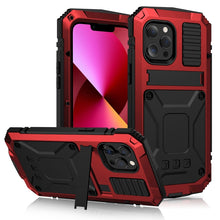 Load image into Gallery viewer, R-JUST Shockproof Waterproof Dust-proof Metal + Silicone Protective Case with Holder, For iPhone 13, For iPhone 13 Pro, For iPhone 13 Pro Max, For iPhone 13 mini