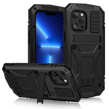 Load image into Gallery viewer, R-JUST Shockproof Waterproof Dust-proof Metal + Silicone Protective Case with Holder, For iPhone 13, For iPhone 13 Pro, For iPhone 13 Pro Max, For iPhone 13 mini