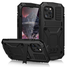 Load image into Gallery viewer, R-JUST Shockproof Waterproof Dust-proof Metal + Silicone Protective Case with Holder, For iPhone 13, For iPhone 13 Pro, For iPhone 13 Pro Max, For iPhone 13 mini