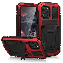 Load image into Gallery viewer, R-JUST Shockproof Waterproof Dust-proof Metal + Silicone Protective Case with Holder, For iPhone 13, For iPhone 13 Pro, For iPhone 13 Pro Max, For iPhone 13 mini