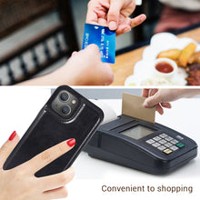Load image into Gallery viewer, Double Buckle Shockproof PU Protective Case with Card Slots &amp; Holder, For iPhone 13, For  iPhone 13 Mini, For iPhone 13 Pro, For iPhone 13 Pro Max