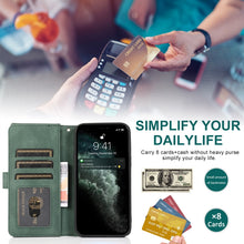Load image into Gallery viewer, Skin-feel Crazy Horse Texture Zipper Wallet Bag Horizontal Flip Leather Case with Holder &amp; Card Slots &amp; Wallet &amp; Lanyard, For iPhone 13 mini, For iPhone 13, For iPhone 13 Pro, For iPhone 13 Pro Max