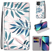 Load image into Gallery viewer, Coloured Drawing Cross Texture Horizontal Flip PU Leather Case with Holder &amp; Card Slots &amp; Wallet &amp; Lanyard, For iPhone 13 mini, For iPhone 13