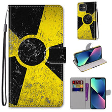 Load image into Gallery viewer, Coloured Drawing Cross Texture Horizontal Flip PU Leather Case with Holder &amp; Card Slots &amp; Wallet &amp; Lanyard, For iPhone 13 mini, For iPhone 13