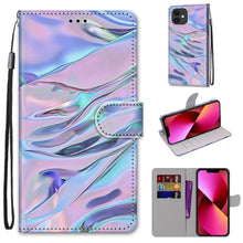 Load image into Gallery viewer, Coloured Drawing Cross Texture Horizontal Flip PU Leather Case with Holder &amp; Card Slots &amp; Wallet &amp; Lanyard, For iPhone 13 mini, For iPhone 13