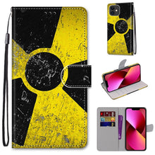Load image into Gallery viewer, Coloured Drawing Cross Texture Horizontal Flip PU Leather Case with Holder &amp; Card Slots &amp; Wallet &amp; Lanyard, For iPhone 13 mini, For iPhone 13
