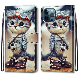 Coloured Drawing Cross Texture Horizontal Flip PU Leather Case with Holder & Card Slots & Wallet & Lanyard, For iPhone 13 Pro, For iPhone 13 Pro Max