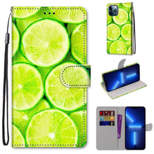 Load image into Gallery viewer, Coloured Drawing Cross Texture Horizontal Flip PU Leather Case with Holder &amp; Card Slots &amp; Wallet &amp; Lanyard, For iPhone 13 Pro, For iPhone 13 Pro Max