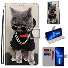 Load image into Gallery viewer, Coloured Drawing Cross Texture Horizontal Flip PU Leather Case with Holder &amp; Card Slots &amp; Wallet &amp; Lanyard, For iPhone 13 Pro, For iPhone 13 Pro Max
