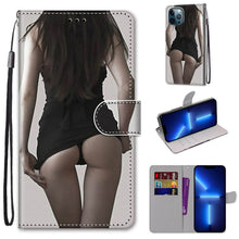 Load image into Gallery viewer, Coloured Drawing Cross Texture Horizontal Flip PU Leather Case with Holder &amp; Card Slots &amp; Wallet &amp; Lanyard, For iPhone 13 Pro, For iPhone 13 Pro Max