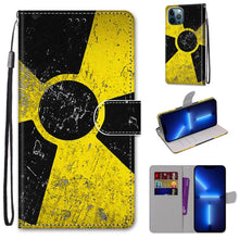 Load image into Gallery viewer, Coloured Drawing Cross Texture Horizontal Flip PU Leather Case with Holder &amp; Card Slots &amp; Wallet &amp; Lanyard, For iPhone 13 Pro, For iPhone 13 Pro Max