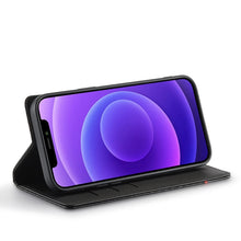 Load image into Gallery viewer, LC.IMEEKE Carbon Fiber PU + TPU Horizontal Flip Leather Case with Holder &amp; Card Slot &amp; Wallet, For iPhone 13 mini, For iPhone 13, For iPhone 13 Pro, For iPhone 13 Pro Max