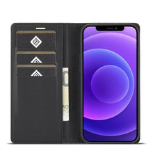 Load image into Gallery viewer, LC.IMEEKE Carbon Fiber PU + TPU Horizontal Flip Leather Case with Holder &amp; Card Slot &amp; Wallet, For iPhone 13 mini, For iPhone 13, For iPhone 13 Pro, For iPhone 13 Pro Max