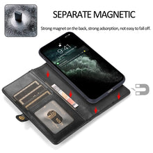 Load image into Gallery viewer, Strong Magnetic Detachable Horizontal Flip Leather Case with Card Slots &amp; Wallet, For iPhone 13, For  iPhone 13 Mini, For iPhone 13 Pro, For iPhone 13 Pro Max