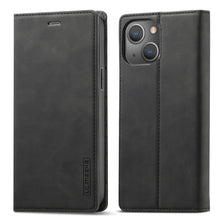 Load image into Gallery viewer, LC.IMEEKE Strong Magnetic PU + Matte TPU Horizontal Flip Leather Case with Holder &amp; Card Slots &amp; Wallet, For iPhone 13 mini, For iPhone 13, For iPhone 13 Pro, For iPhone 13 Pro Max
