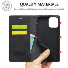 Load image into Gallery viewer, LC.IMEEKE Strong Magnetic PU + Matte TPU Horizontal Flip Leather Case with Holder &amp; Card Slots &amp; Wallet, For iPhone 13 mini, For iPhone 13, For iPhone 13 Pro, For iPhone 13 Pro Max