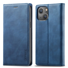 Load image into Gallery viewer, LC.IMEEKE Strong Magnetic PU + Matte TPU Horizontal Flip Leather Case with Holder &amp; Card Slots &amp; Wallet, For iPhone 13 mini, For iPhone 13, For iPhone 13 Pro, For iPhone 13 Pro Max
