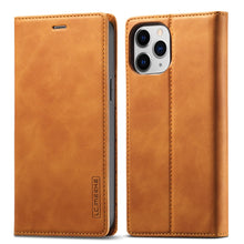 Load image into Gallery viewer, LC.IMEEKE Strong Magnetic PU + Matte TPU Horizontal Flip Leather Case with Holder &amp; Card Slots &amp; Wallet, For iPhone 13 mini, For iPhone 13, For iPhone 13 Pro, For iPhone 13 Pro Max