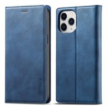 Load image into Gallery viewer, LC.IMEEKE Strong Magnetic PU + Matte TPU Horizontal Flip Leather Case with Holder &amp; Card Slots &amp; Wallet, For iPhone 13 mini, For iPhone 13, For iPhone 13 Pro, For iPhone 13 Pro Max