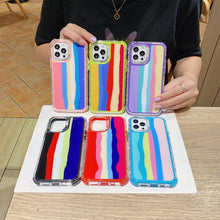 Load image into Gallery viewer, Rainbow TPU + PC Glass Shockproof Case, For iPhone 13