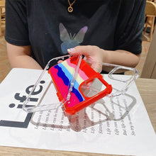 Load image into Gallery viewer, Rainbow TPU + PC Glass Shockproof Case, For iPhone 13