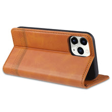 Load image into Gallery viewer, AZNS Magnetic Calf Texture Horizontal Flip Leather Case with Card Slots &amp; Holder &amp; Wallet, For iPhone 13, For iPhone 13 Pro, For iPhone 13 Pro Max