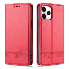 Load image into Gallery viewer, AZNS Magnetic Calf Texture Horizontal Flip Leather Case with Card Slots &amp; Holder &amp; Wallet, For iPhone 13, For iPhone 13 Pro, For iPhone 13 Pro Max