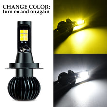 Load image into Gallery viewer, DC9-32V / 3000LM / 30W / 6000K+3000K IP65 Car LED Double Color Fog Light with 12LEDs CSP Lamp Beads, 2 PCS EV15 H1, 2 PCS EV15 H3, 2 PCS EV15 H7