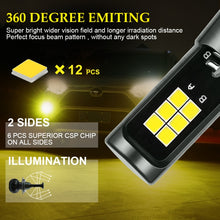 Load image into Gallery viewer, DC9-32V / 3000LM / 30W / 6000K+3000K IP65 Car LED Double Color Fog Light with 12LEDs CSP Lamp Beads, 2 PCS EV15 H1, 2 PCS EV15 H3, 2 PCS EV15 H7