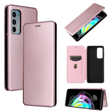 Load image into Gallery viewer, Carbon Fiber Texture Magnetic Horizontal Flip TPU + PC + PU Leather Case with Card Slot, For Motorola Edge 20, For Samsung Galaxy Z Fold3 5G, For OnePlus Nord 2 5G