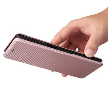 Load image into Gallery viewer, Carbon Fiber Texture Magnetic Horizontal Flip TPU + PC + PU Leather Case with Card Slot, For Motorola Edge 20, For Samsung Galaxy Z Fold3 5G, For OnePlus Nord 2 5G
