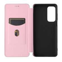 Load image into Gallery viewer, Carbon Fiber Texture Magnetic Horizontal Flip TPU + PC + PU Leather Case with Card Slot, For Motorola Edge 20, For Samsung Galaxy Z Fold3 5G, For OnePlus Nord 2 5G