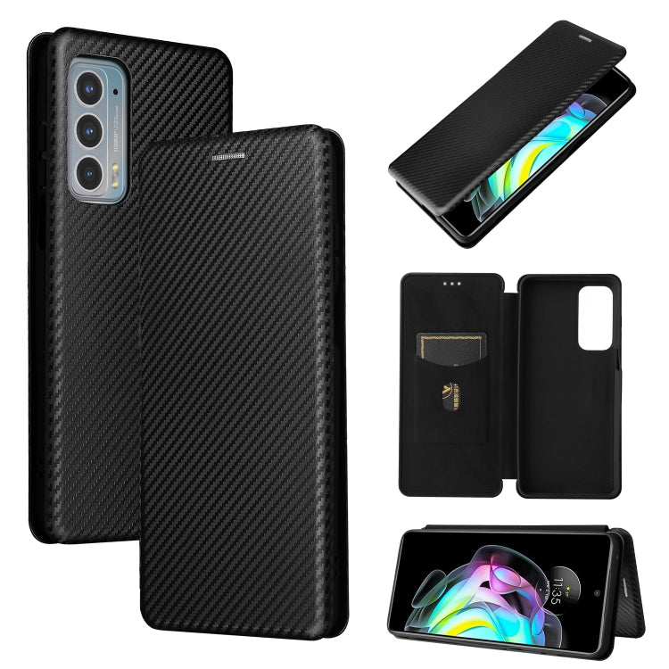 Carbon Fiber Texture Magnetic Horizontal Flip TPU + PC + PU Leather Case with Card Slot, For Motorola Edge 20, For Samsung Galaxy Z Fold3 5G, For OnePlus Nord 2 5G